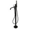 Kingston Brass KS7030DPL Freestanding Tub Faucet with Hand Shower, Matte Black KS7030DPL - alternate 1